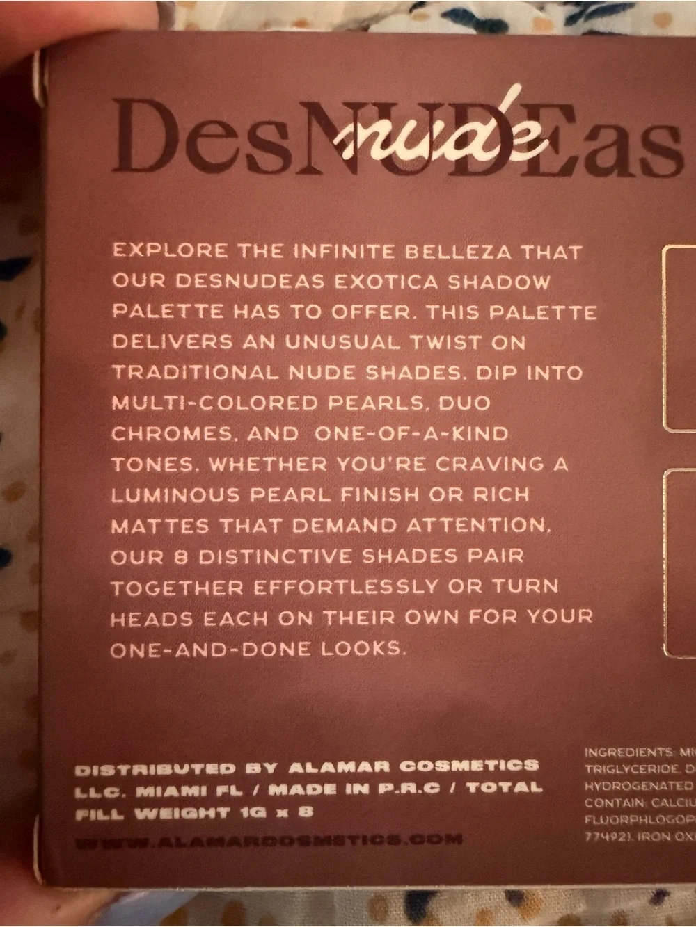 ALAMAR DesNUDEas Exotica Pressed Pigment Palette Eyeshadow BNIB